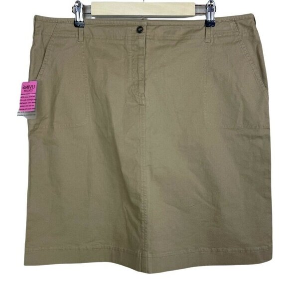 NWT‎ Brook Taverner Womens/Ladies Austin Chino Skirt 16R Tan - Picture 1 of 5